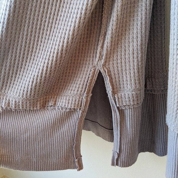 Free People North Shore Thermal Long Sleeve Gray - Picture 5 of 8